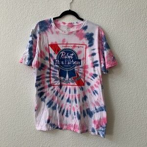 PBR Beer Tie Dye Tee - L